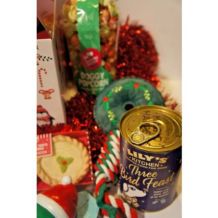 ULTIMATE DOG CHRISTMAS TREAT & TOY HAMPER XMAS GIFT BOX FILLED WITH FESTIVE FUN