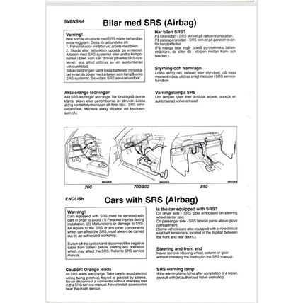 Volvo 850 Fog Lights Installation Instructions 1994 5929684 PDF