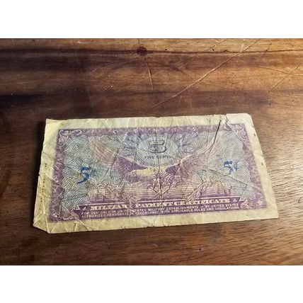Military payment certificate 5 cents 1967