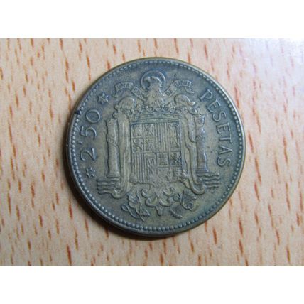 Spain 1956 Franco 1953-56* 2`50 Peseta Coin