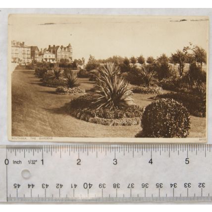 1928 postcard Southsea, The Gardens