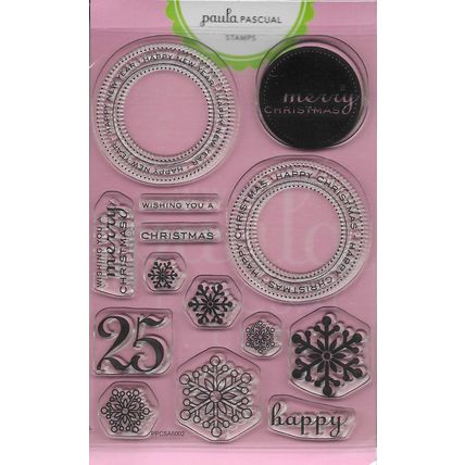 Paula Pascual. Large Christmas Stamp Set. Stamping Cardmaking