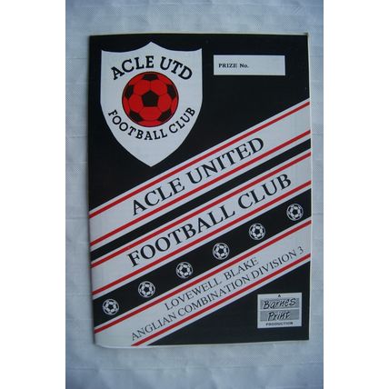 1994 programme Acle United v. South Walsham, Norfolk Junior Cup