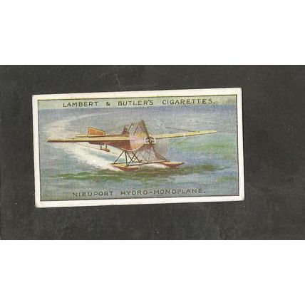 Cigarette Card 1915 Lambert & Butler Aviation # 3 Nieuport Hydro Monoplane