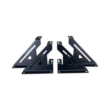 Droppin HZ Car Audio 2RACK 2 Channel Amplifier Rack, Steel, Black Powder Coated,