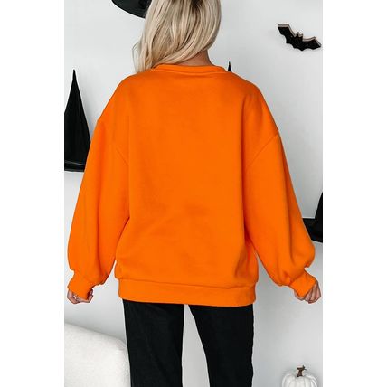 Carrot Dancing Critters Sequin Halloween Crewneck Sweatshirt