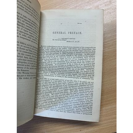 1862 SIR WALTER SCOTT "WAVERLEY / GUY MANNERING" ANTIQUE HB BOOK (P4)