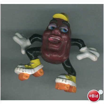 1988 Hardees California Raisins Rollin' Rollo PVC Figure