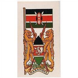 Brooke Bond Tea card Flags and Emblems of the World no.17 KENYA