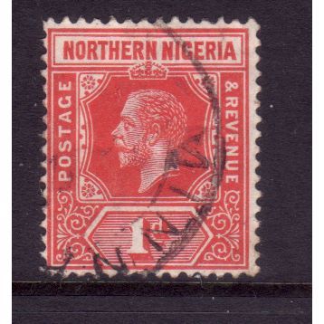 NORTHERN NIGERIA 1912 SG 41 1d RED FINE USED