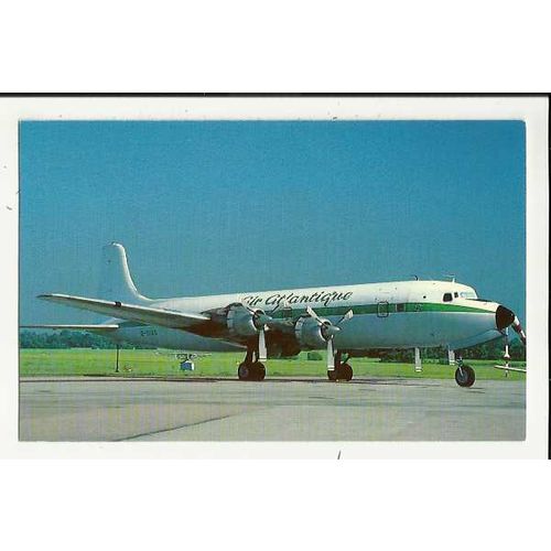 Aviation AIR ATLANTIQUE DC-6 Postcard by Mary Jayne (MJ814)