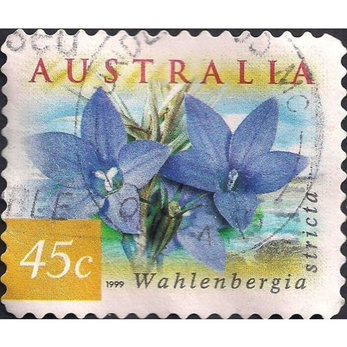 AUSTRALIA, FLOWERS, Wahlenbergia stricta, yellow 1999, 45c