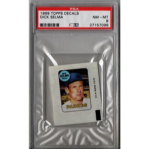 1969 Topps Decals Dick Selma PSA 8 P1275