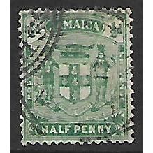 JAMAICA 1905 1/2d GREY & DULL GREEN ARMS SG 37 FINE USED#