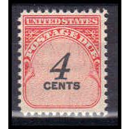 J92 4c Postage Due Just Clears MNH KA0489