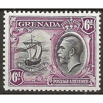 Grenada 1934 SG141 6d Black & Purple Mounted Mint . .