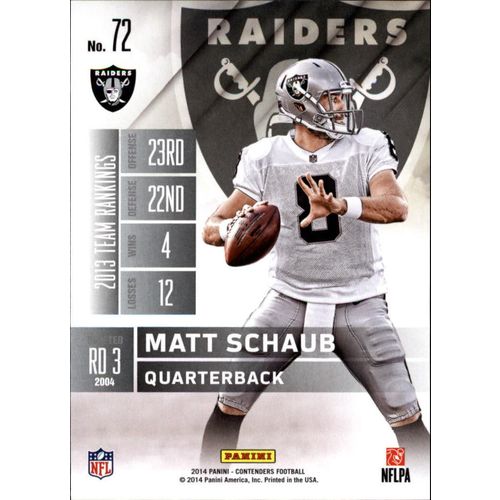 2014 Football Panini Contenders Matt Schaub