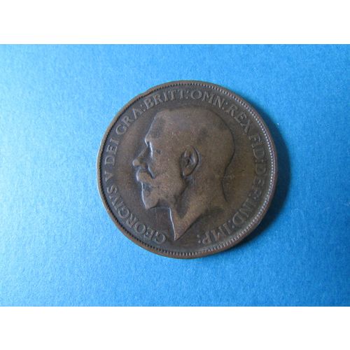 1912 GEORGE V ONE PENNY H MINT MARK FREE POST (a) AAF.
