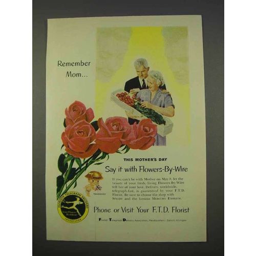 1955 FTD Florist Ad - Remember Mom