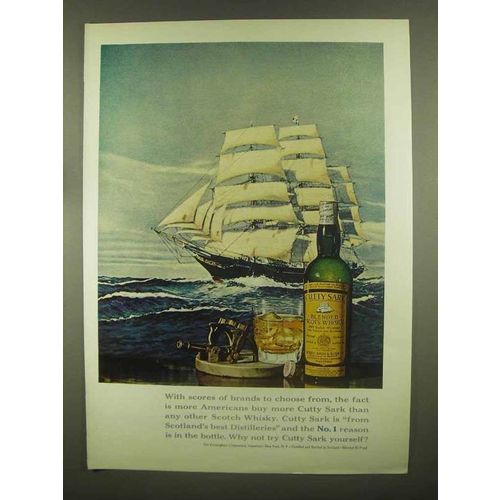 1965 Cutty Sark Scotch Ad - Scores of Brands