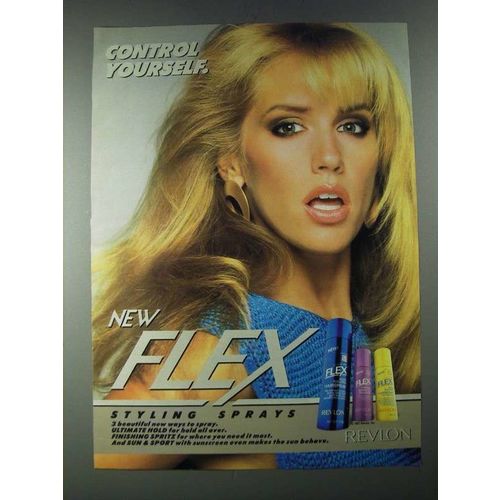 1987 Revlon Flex Styling Gel Ad - Control Yourself