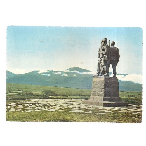 THE COMMANDO MEMORIAL, SPEAN BRIDGE LOCHABER SCOTLAND unused vintage postcard. =