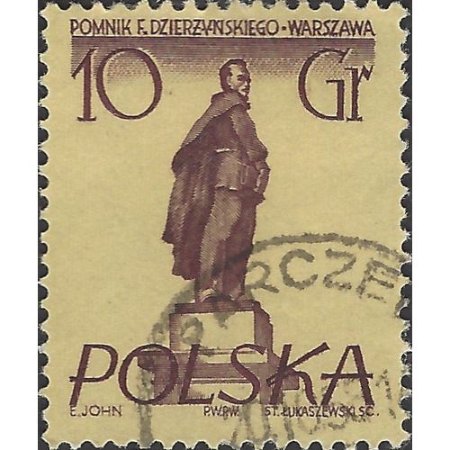 POLAND, Sculptures, Feliks Dzierzynski, brown 1955, 10 Gr, #4