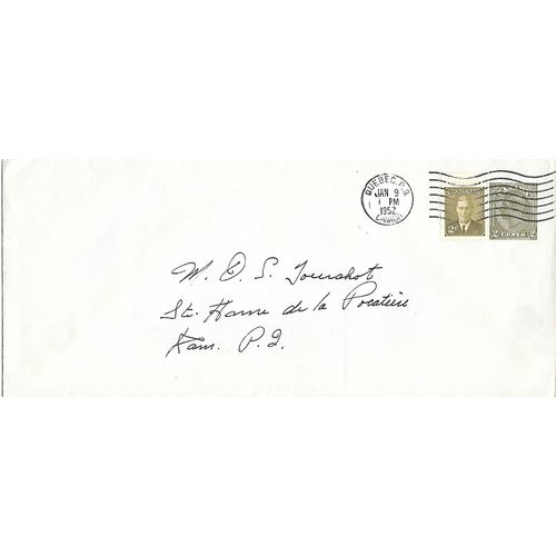 Canada #EN60a Postal Sta. USED 1952 George VI uprated Quebec