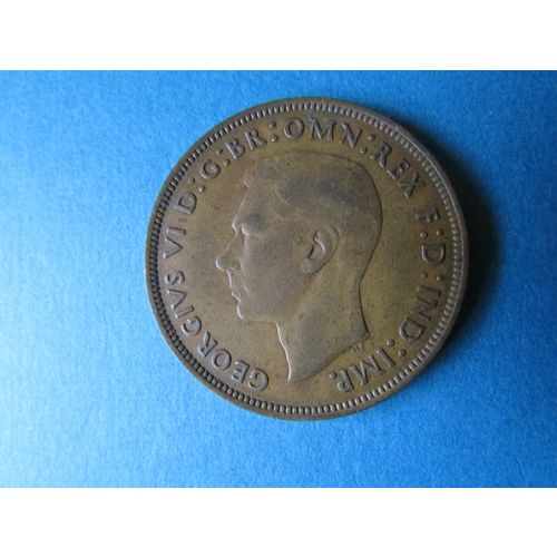 1944 GEORGE VI ONE PENNY. J