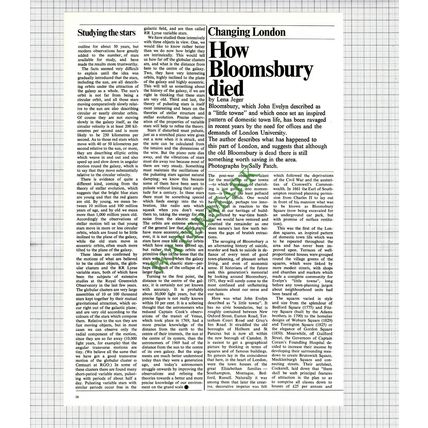 Bloomsbury London - 1971 Article