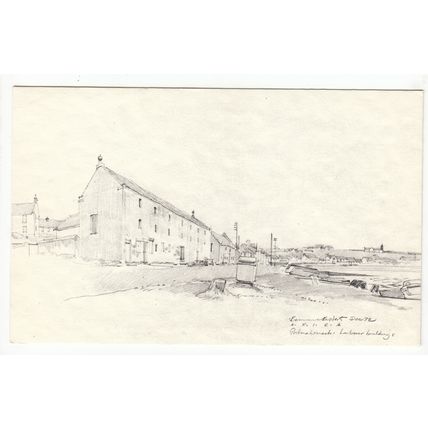 Harbour Buildings Portmahomack Postcard Sketch Art 1972