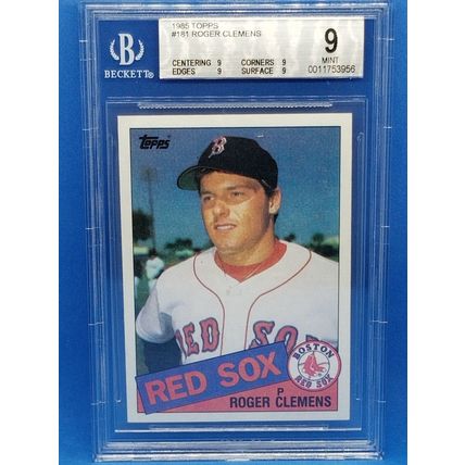 1985 Topps #181 Roger Clemens RC BGS Graded 9