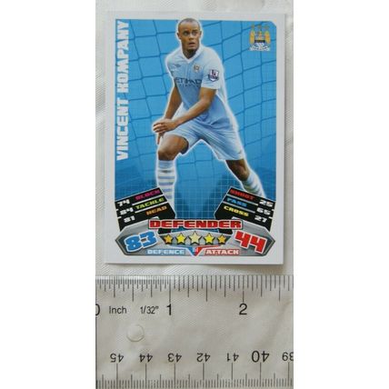 2011/12 Topps Match Attax Trading Card - Vincent Kompany, Manchester City