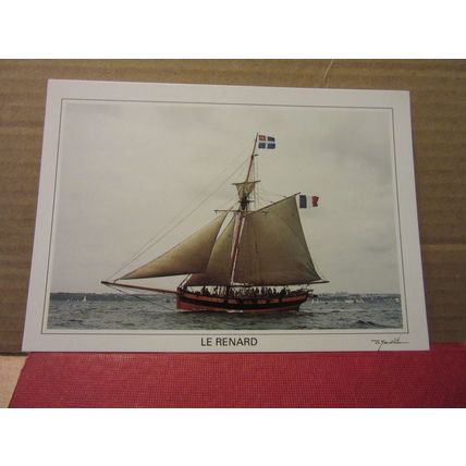 TALL SHIPS 1994 series unused postcard 'LE RENARD' of France. /