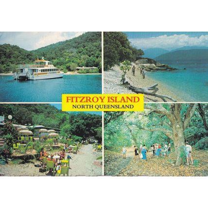 Ship at Fitzroy Island Holiday Tours Rainforest Walks North Queensland Postcard