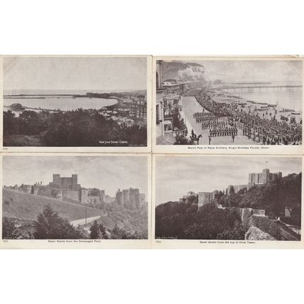 Dover Kings Birthday Parade Procession Castle 4x Old Postcard s