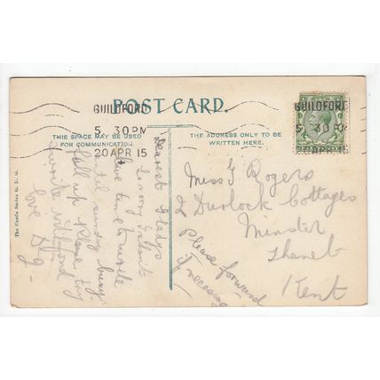 The Poplars River Wey Guildford Postcard 1915 Surrey