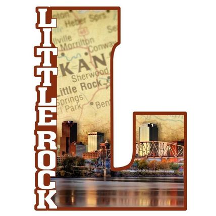 Little Rock Capital L Collage Design Fridge Magnet