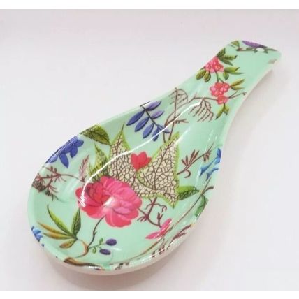 Blossom Melamine Spoon & Teabag Holder Set Kitchen Household Gift Home