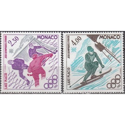 Monaco 1980 Michel 1419 - 1420 Neuf ** Cote (2008) 5.60 € Jeux Olympiques
