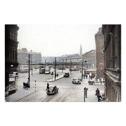 ptc8303 - Yorks' - The Streets of Huddersfield Town back in 1938 - print 6x4