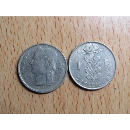 Belgium 1969 1 Franc Belgique (French Text) Coin