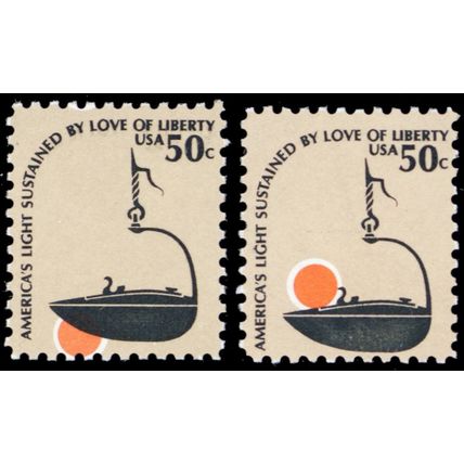 1608, MNH 50¢ Orange Color Shifted Well Down Error - Stuart Katz