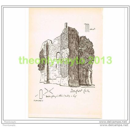 DOMFRONT CASTLE, FRANCE, Book Illustration (Print), c1897