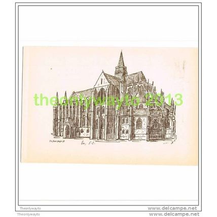 EU CHURCH, SE, FRANCE, Book Illustration (Print), c1897