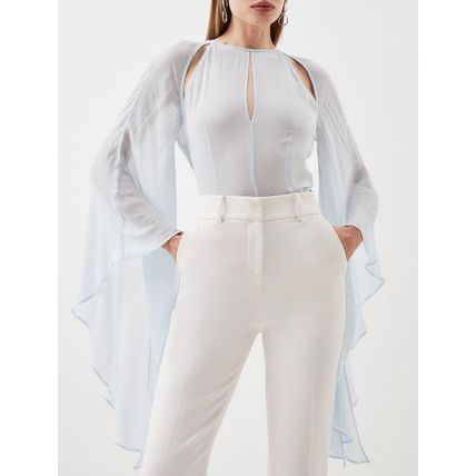 KAREN MILLEN Sheer Cut Out Cape Sleeve Top BNWT (RARE & COLLECTABLE)