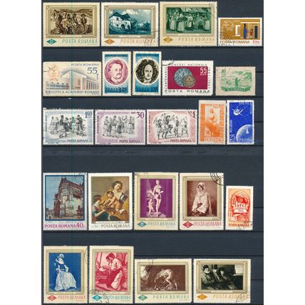 737 Stamp Selection - Romania - Used Hinged & Cancelled to Order