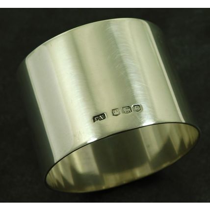 Vintage Solid Sterling Silver Unengraved Serviette Napkin Ring 1945 By Viners