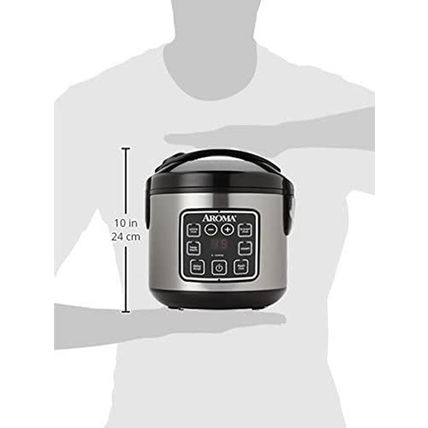 AROMA Digital Rice Cooker, 4-Cup (Uncooked) / 8-Cup (Cooked), Steamer, Grain Coo