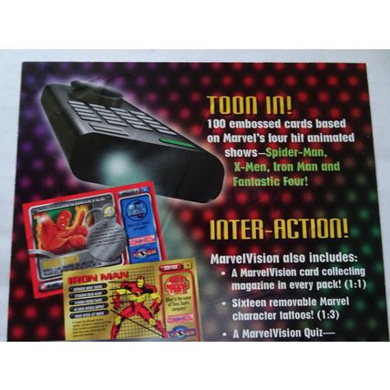 Marvel Vision 1996 - Uncut 4 Card - Embossed Promo Sheet - Wolverine, Spider-man